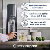 SodaStream Terra Sparkling Water Maker – Black – Quick Connect CO2 System – 60L